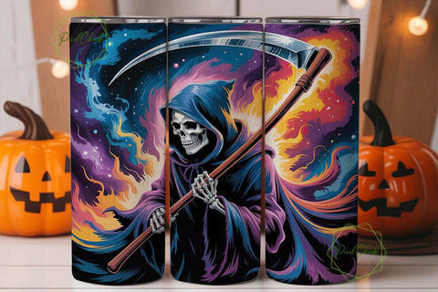Cosmic Reaper Fantasy 20oz Tumbler Wrap Sublimation PixelChick 