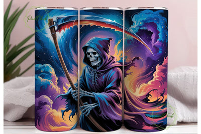 Cosmic Reaper Fantasy 20oz Tumbler Wrap Sublimation PixelChick 