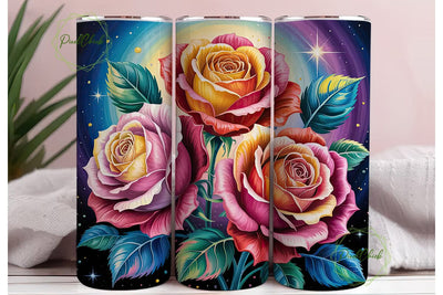 Cosmic Rose 20oz Tumbler Wrap Sublimation PixelChick 