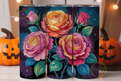 Cosmic Rose 20oz Tumbler Wrap Sublimation PixelChick 