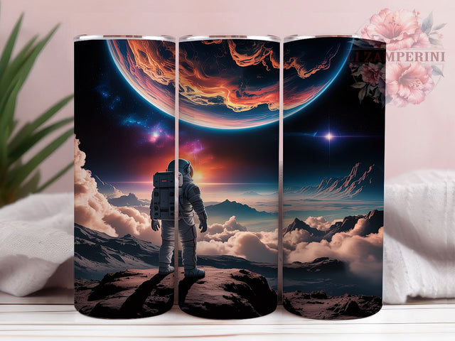 Cosmic Space Astronaut Tumbler, Galaxy Explorer Wrap, 20oz Tumbler Sublimation, Cosmic Sci-Fi Design, Outer Space Sublimation, Futuristic Astronaut Tumbler, Celestial Journey Wrap Sublimation Li Zamperini 