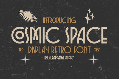 Cosmic Space - Retro Font Font Alpaprana Studio 