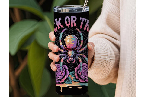 Cosmic Spider Halloween 20oz Tumbler Sublimation DesignSVG 
