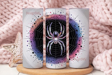 Cosmic Spiderweb 20oz Tumbler Wrap Sublimation DesignSVG 