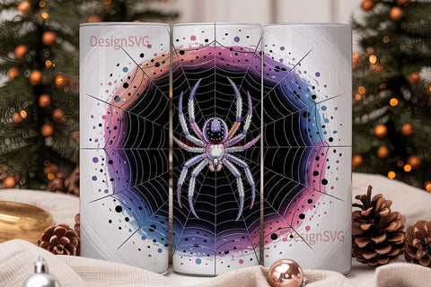 Cosmic Spiderweb 20oz Tumbler Wrap Sublimation DesignSVG 