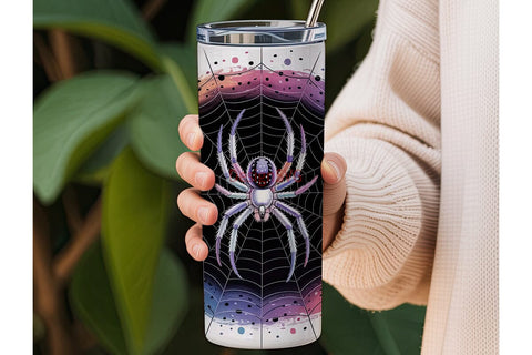 Cosmic Spiderweb 20oz Tumbler Wrap Sublimation DesignSVG 