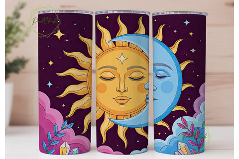 Cosmic Sun Moon Goddess 20oz Tumbler Sublimation PixelChick 