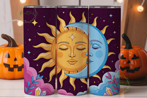 Cosmic Sun Moon Goddess 20oz Tumbler Sublimation PixelChick 