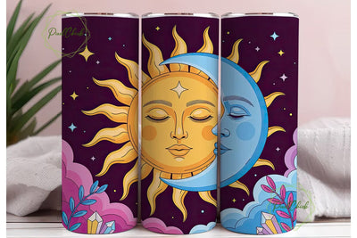 Cosmic Sun Moon Goddess 20oz Tumbler Sublimation PixelChick 