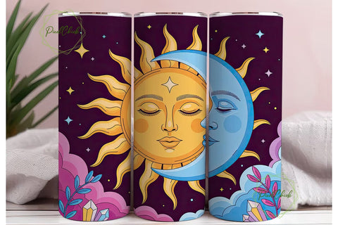 Cosmic Sun Moon Goddess 20oz Tumbler Sublimation PixelChick 