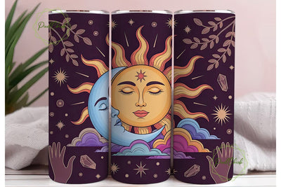 Cosmic Sun Moon Goddess 20oz Tumbler Sublimation PixelChick 
