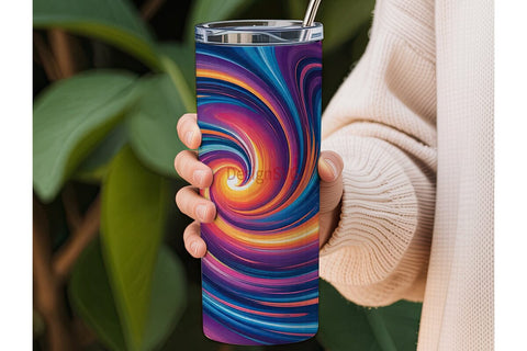 Cosmic Swirl 20oz Tumbler Wrap Sublimation DesignSVG 