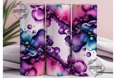 Cosmic Watercolor Abstract 20oz Tumbler Sublimation sassyprint 