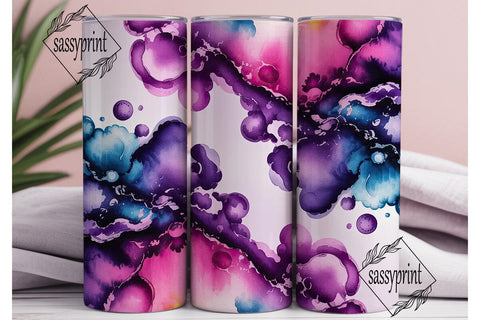 Cosmic Watercolor Abstract 20oz Tumbler Sublimation sassyprint 