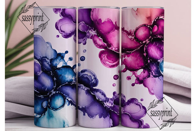 Cosmic Watercolor Abstract 20oz Tumbler Sublimation sassyprint 