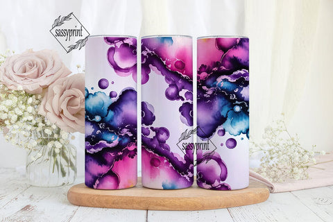 Cosmic Watercolor Abstract 20oz Tumbler Sublimation sassyprint 