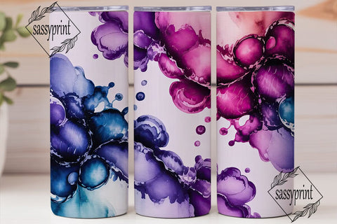 Cosmic Watercolor Abstract 20oz Tumbler Sublimation sassyprint 