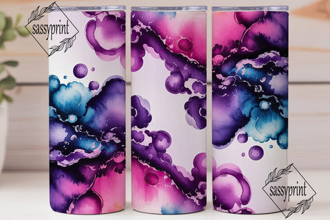 Cosmic Watercolor Abstract 20oz Tumbler Sublimation sassyprint 