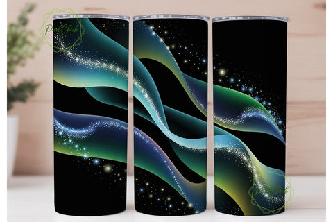 Cosmic Waves 20oz Tumbler Wrap Sublimation PixelChick 