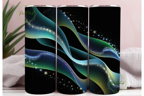 Cosmic Waves 20oz Tumbler Wrap Sublimation PixelChick 