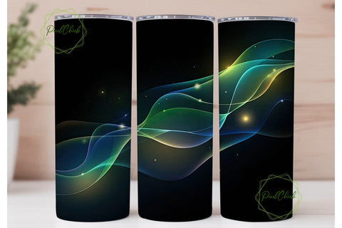 Cosmic Waves 20oz Tumbler Wrap Sublimation PixelChick 