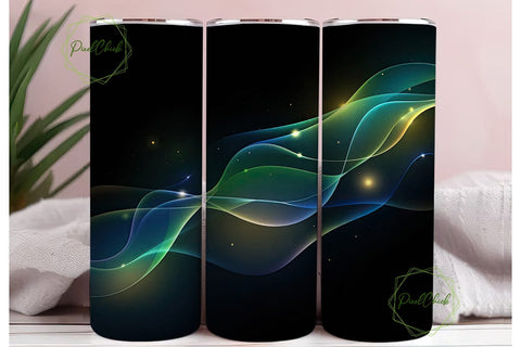 Cosmic Waves 20oz Tumbler Wrap Sublimation PixelChick 