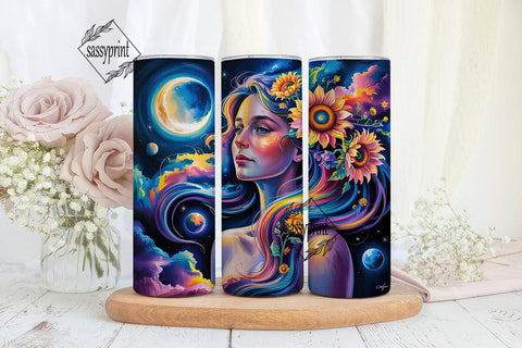 Cosmic Woman Tumbler Wrap Sublimation sassyprint 