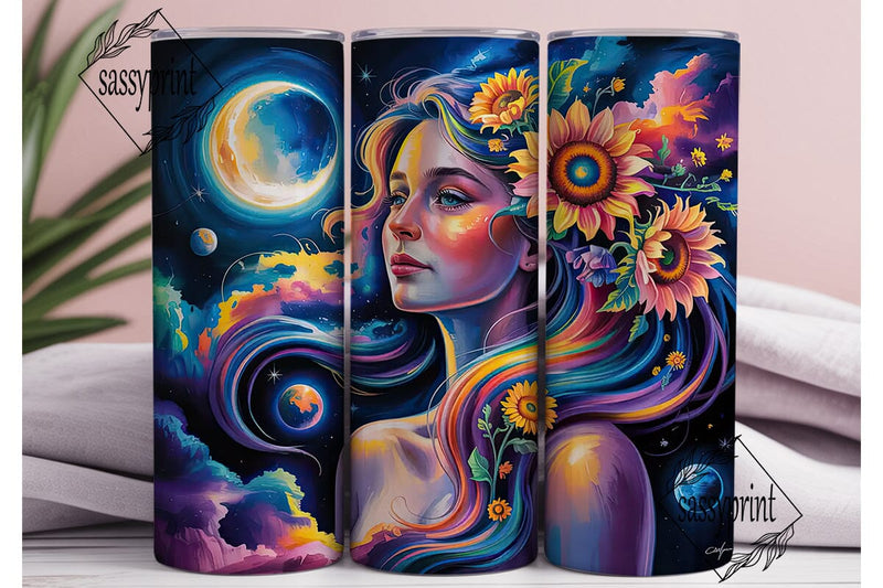 Cosmic Woman Tumbler Wrap Sublimation sassyprint 