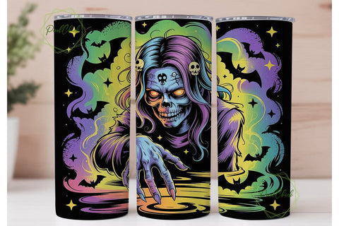 Cosmic Zombie 20oz Tumbler Wrap Sublimation PixelChick 