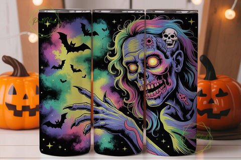 Cosmic Zombie 20oz Tumbler Wrap Sublimation PixelChick 