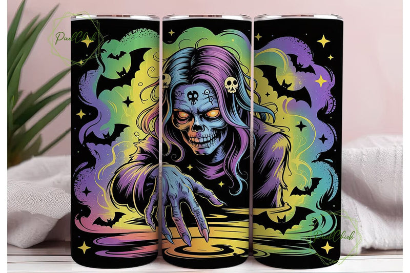 Cosmic Zombie 20oz Tumbler Wrap Sublimation PixelChick 