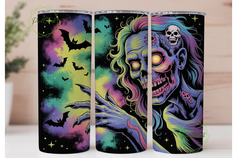 Cosmic Zombie 20oz Tumbler Wrap Sublimation PixelChick 
