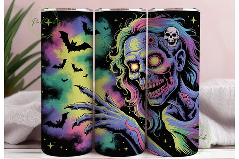 Cosmic Zombie 20oz Tumbler Wrap Sublimation PixelChick 