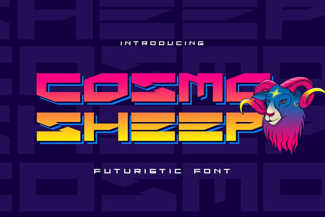 Cosmo Sheep - Futuristic Font Font Mozzatype 