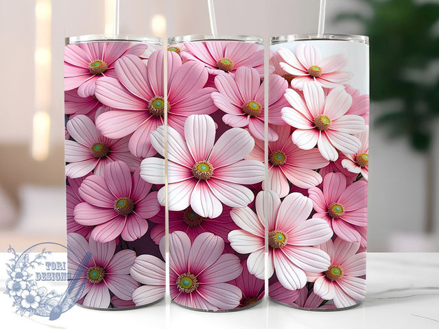 Cosmos Flower Nature 20oz Tumbler, Flower Wrap, Floral Tumbler Design, Flower Lover Gift, Sublimation Tumbler Wrap, Botanical Tumbler, Nature Lover Gift Sublimation ToriDesigns 
