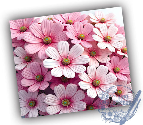 Cosmos Flower Nature 20oz Tumbler, Flower Wrap, Floral Tumbler Design, Flower Lover Gift, Sublimation Tumbler Wrap, Botanical Tumbler, Nature Lover Gift Sublimation ToriDesigns 