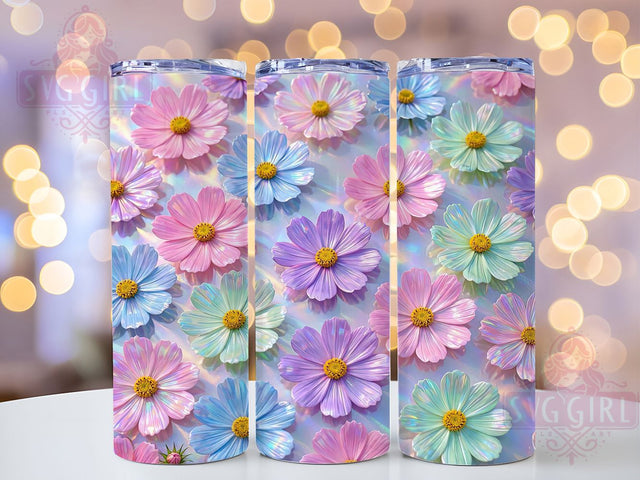 Cosmos Gem Holographic Glow 20oz Tumbler, Cosmos Theme, Gemstone Motif, Holographic Effect, Glow Effect, Mystical Charm, Skinny Tumbler, Sublimation PNG Sublimation SvggirlplusArt 