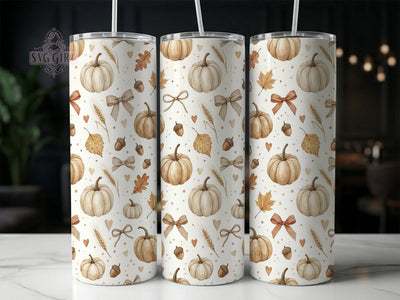 Cottage Autumn Neutral 20oz Tumbler, Cottage Autumn, Autumn Neutral, Cottage Tumbler, 20oz Tumbler, Neutral Tumbler, Fall Tumbler, Tumbler Wrap Sublimation SvggirlplusArt 