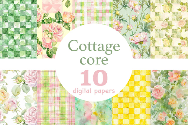 Cottage Core Digital Paper | Country Pattern Digital Pattern GlamArtZhanna 