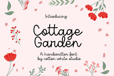 Cottage Garden Font Cotton White Studio 