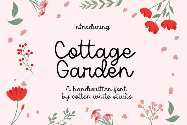 Cottage Garden Font Cotton White Studio 