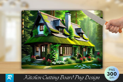 Cottage in the Forest Cutting Board Sublimation Regulrcrative 