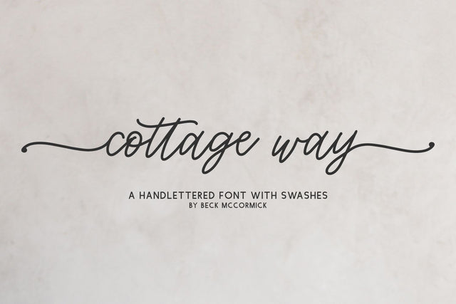 Cottage Way Script Font Beck McCormick 