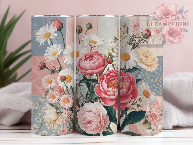 Cottagecore Floral 20oz Tumbler, Cottagecore Tumbler Wrap, Aesthetic Sublimation, Rustic Wrap Design, Cute PNG, 20oz Tumbler Wrap Sublimation Li Zamperini 