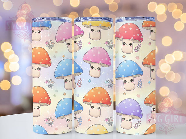 Cottagecore Mushroom Watercolor Tumbler, Watercolor Tumbler Design, Seamless Tumbler Sublimation, Boho Forest Tumbler, Nature Aesthetic Tumbler, Cottagecore Tumbler Wrap, Botanical Tumbler Design Sublimation SvggirlplusArt 