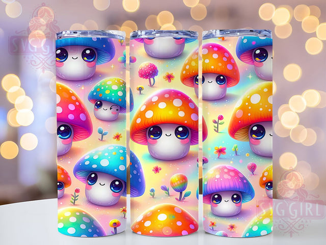 Cottagecore Mushroom Watercolor Tumbler, Watercolor Tumbler Design, Seamless Tumbler Sublimation, Boho Forest Tumbler, Nature Aesthetic Tumbler, Cottagecore Tumbler Wrap, Botanical Tumbler Design Sublimation SvggirlplusArt 