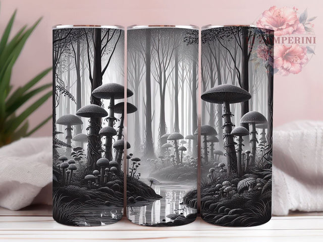 Cottagecore Mushrooms 20oz Tumbler Wrap PNG, Mushroom Tumbler PNG Sublimation Design, Straight & Tapered Tumbler Wrap, Instant Digital Download Sublimation Li Zamperini 