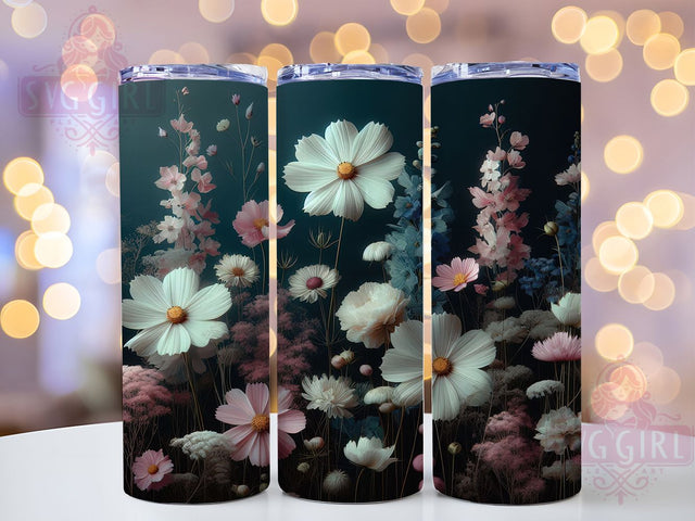 Cottagecore Wildflowers Boho 20oz Tumbler, Cottagecore Aesthetic, Boho Tumbler, Floral Wrap, Rustic Style, Sublimation Wrap, 20Oz Tumbler Sublimation SvggirlplusArt 