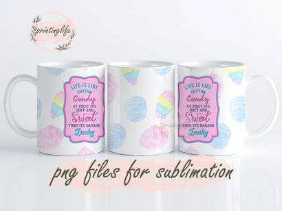 Cotton Candy, Label, Life is Like, Pastel Watercolor Rainbow, Sublimation, 20 oz Skinny Tumbler, Instant Download 11oz Sublimation PrintingLife 