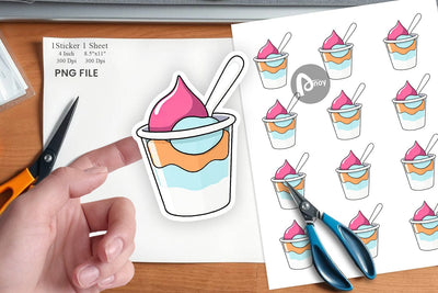 Cotton Candy Scoop Sticker Sublimation artnoy 
